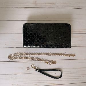 Black wallet/ black clutch.